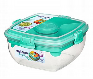 קופסת אוכל 1.1 ליטר SISTEMA צבע מנטה קופסת אוכל 1.1 ליטר SISTEMA צבע מנטה