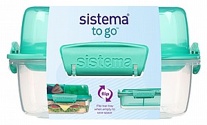 קופסת אוכל מחולקת 1.24 SISTEMA קופסת אוכל מחולקת 1.24 SISTEMA
